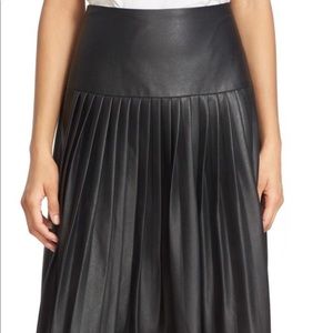 Rebecca Taylor Black Leather Skirt